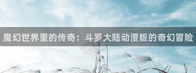 黑丝里番动漫：魔幻世界里的传奇：斗罗大陆动漫版的奇幻冒险